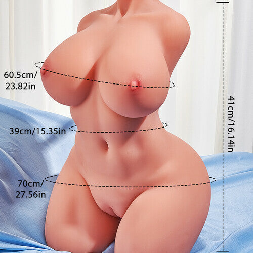Irene- Heavy Realistic Torso Sex Doll 22 lbs TPE Male Masturbator Curvy Body with Skeleton