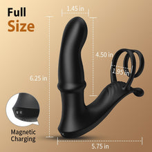 Load image into Gallery viewer, Thrusting Prostate Massager With Double Cock Rings To Improve Erect Experience