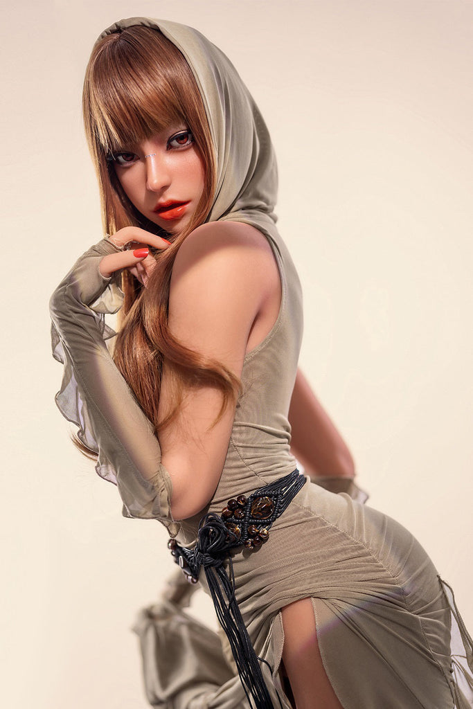 US Stock - Loly Plus 160cm M5 Silicone ROS Head Sex Doll Realistic Adult TPE Body Movable Jaw Oral Sex Love Doll Tanned Skin