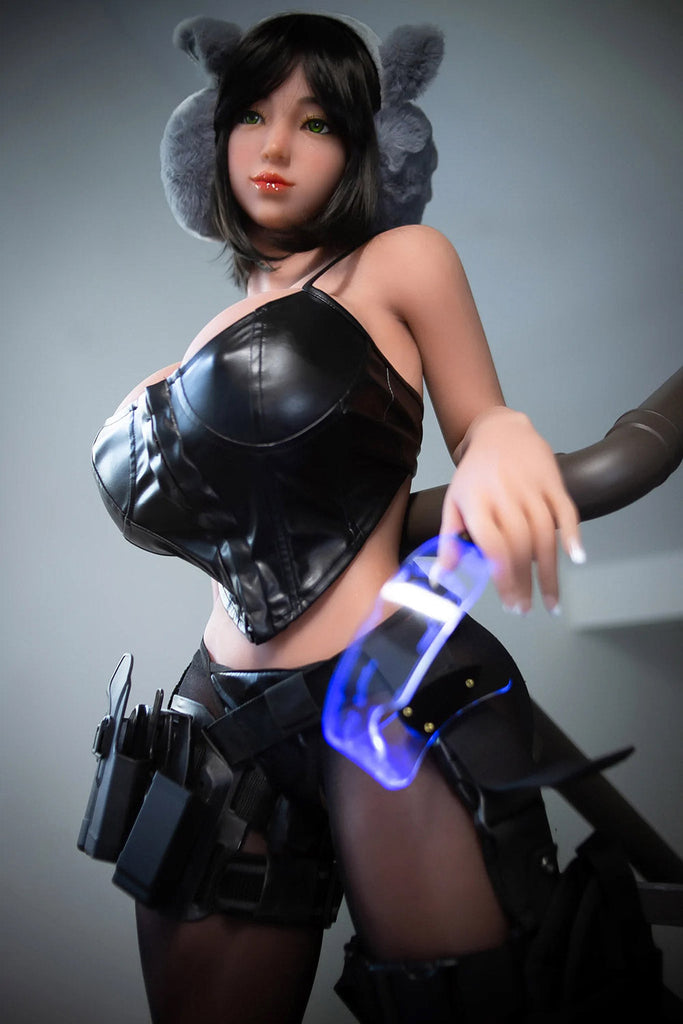 US Stock - Ilona 154cm 157# Huge Boobs Cool Female Agent Realistic TPE Sex Doll Jelly Breasts Love Doll