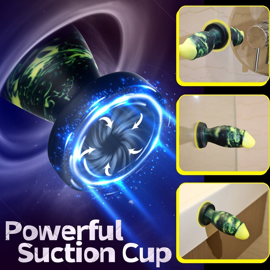 Unique Hybrid Design Vibrating Anal Dildo With Suction Cup