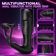 Load image into Gallery viewer, Prostate Massager Anal Toys with Penis Ring 9 Swing Rolling Vibrating Butt Plug