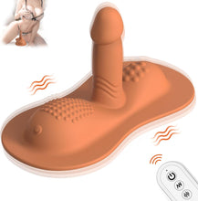 Load image into Gallery viewer, Dual Dildo Rider Thrust &amp; Grind Hands-Free Pad Vibe