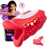 New 4 in 1 Waving Blowjog Trainer Wave Tongue Motion Penis Vibrator