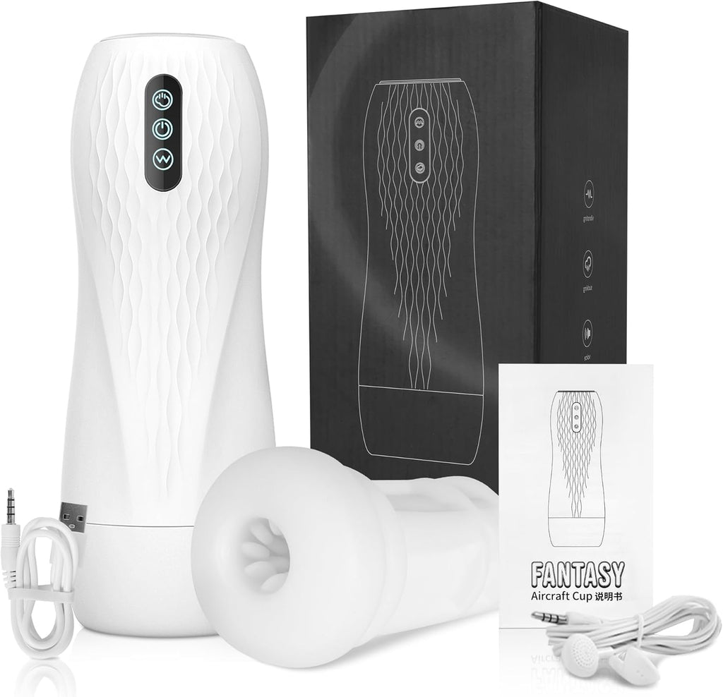 Portable artificial vagina and oral sex simulator, featuring 5 suction modes and 10 vibration modes
