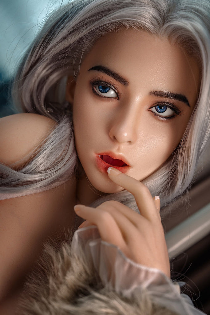 US Stock - Saner 164cm M12 Silicone ROS Head Sex Doll TPE Body Realistic Movable Jaw Oral Sex Love Doll (Free 2ND Head)