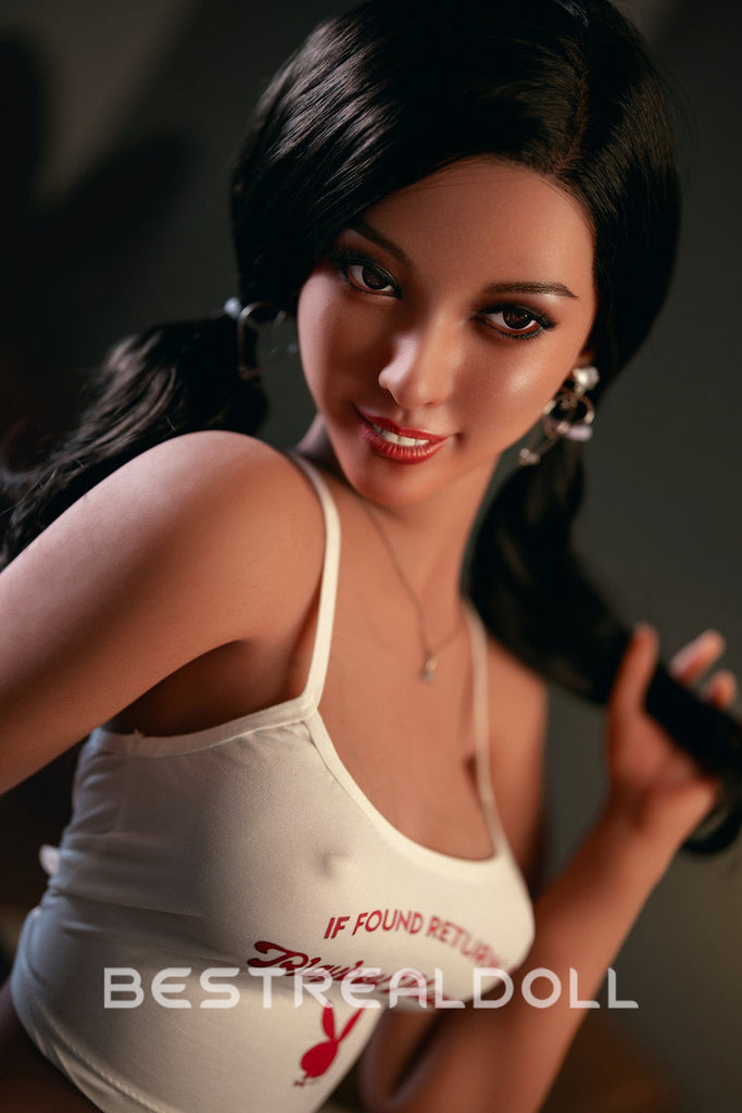 US Stock - RIDMII Belle Unique Design 157cm Silicone Head Sex Doll Small Breasts TPE Body Adult Love Doll