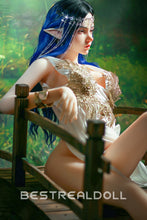 Load image into Gallery viewer, US Stock - Keely 160cm Silicone ROS Head Elf Sex Doll TPE Body M8 Samll Boobs Oral Sex Movable Jaw Adult Love Doll